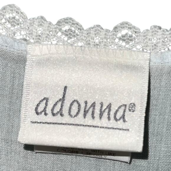 Adonna Vintage Nightgown Light Blue Eyelet Lace Cotton Blend Small - Picture 5 of 8